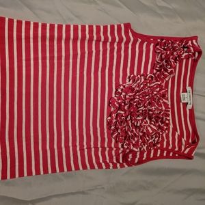 Red/white striped Liz claiborne size s tank top